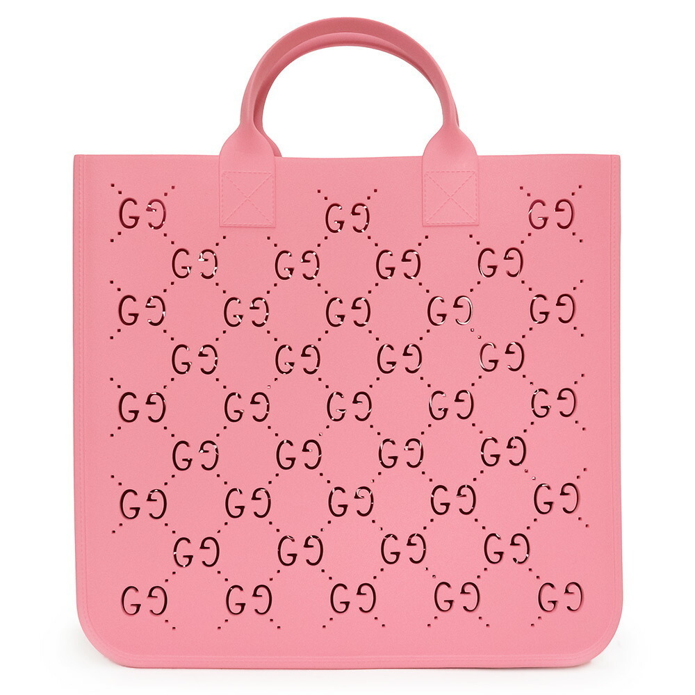 Gucci GG Tote Handbag Punching Logo Pink